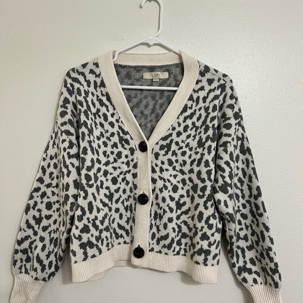 LOFT Cheetah Cardigan